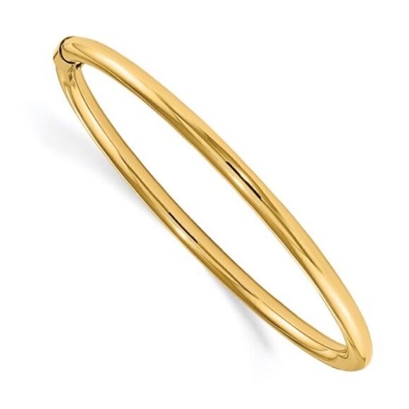 Madi K 14K Yellow Gold Baby Slip-On Bangle Bracelet – 5” circumference - Picture 3 of 12